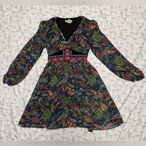Flying Tomato Hippie Paisley Dress